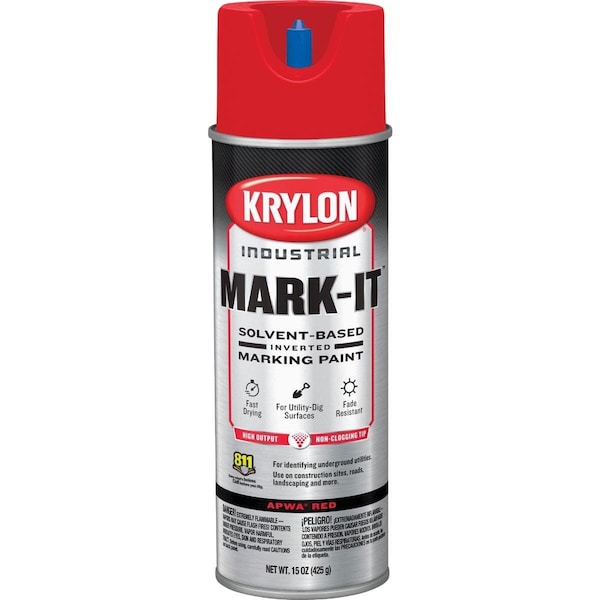 Mark-It Industrial SB APWA Red Inverted Marking Paint
